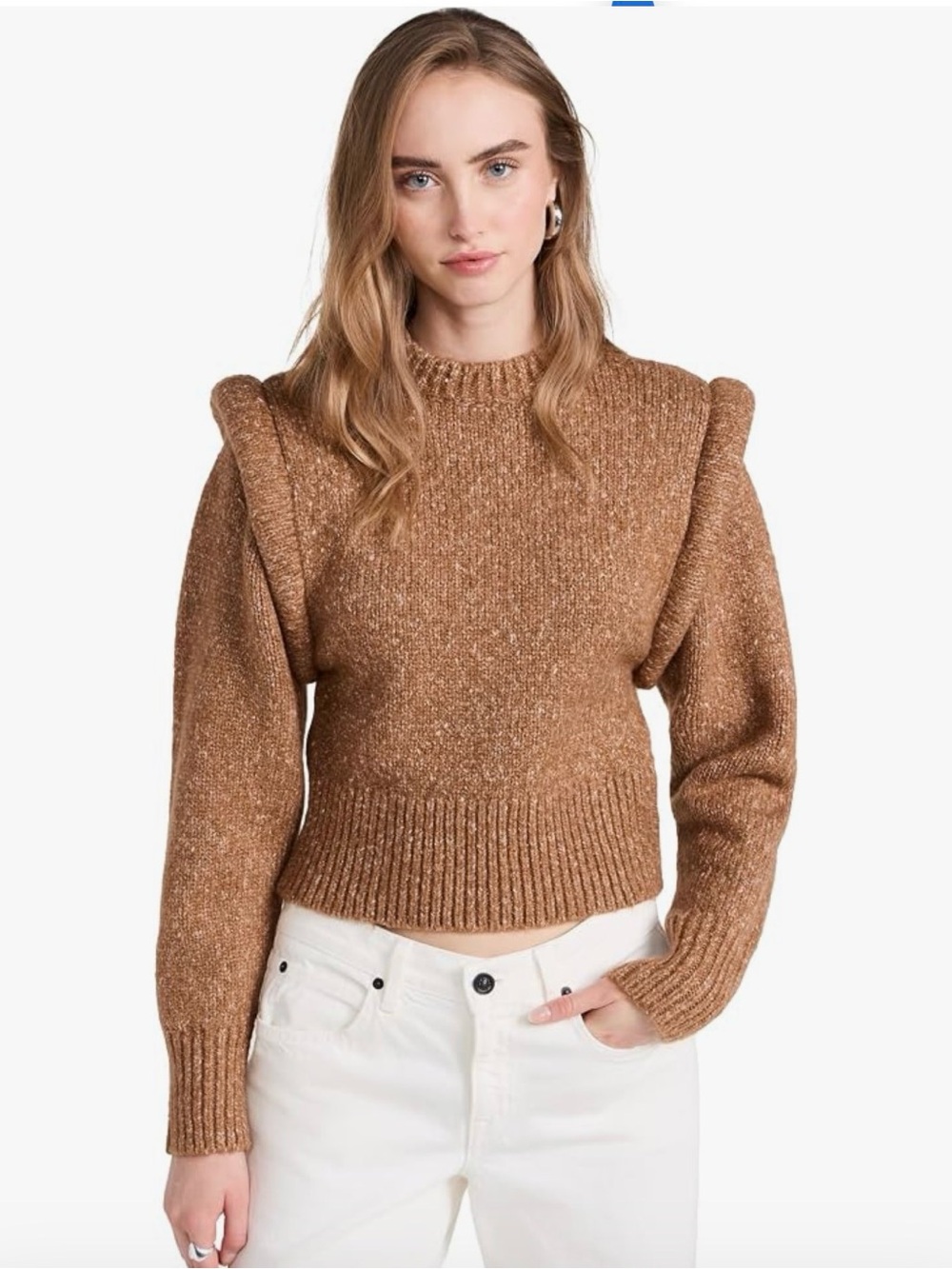 ASTR the label Women's Luciana Sweater in Camel size Small